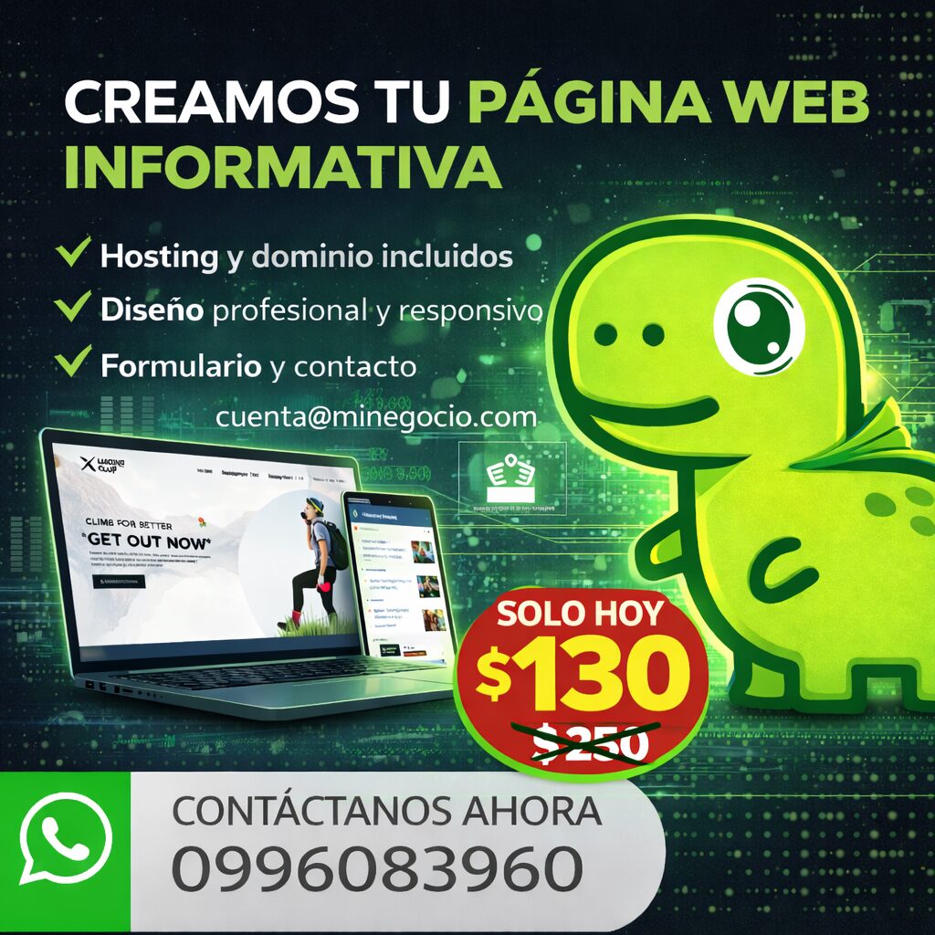 Promoción especial - 20% OFF en tu primera web